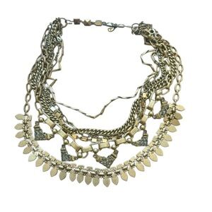 Stella & Dot Gold Layered Necklace with Vintage-Inspired Design